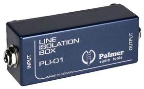 Palmer PLI-01 Line Isolation Box: Das Universal-Tool zur Behebung von Brummschleifen in unsymmetrischen Audiosignalleitungen. © Palmer 